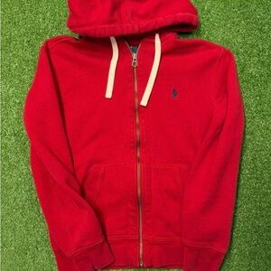 Polo Ralph Lauren Red Zip Up Hoode